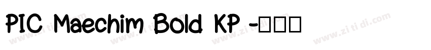 PIC Maechim Bold KP 字体转换